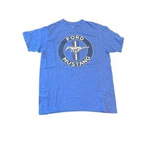 Ford Mustang Blue T-Shirt‎ Large Official Licensed Product Cotton & Polyester